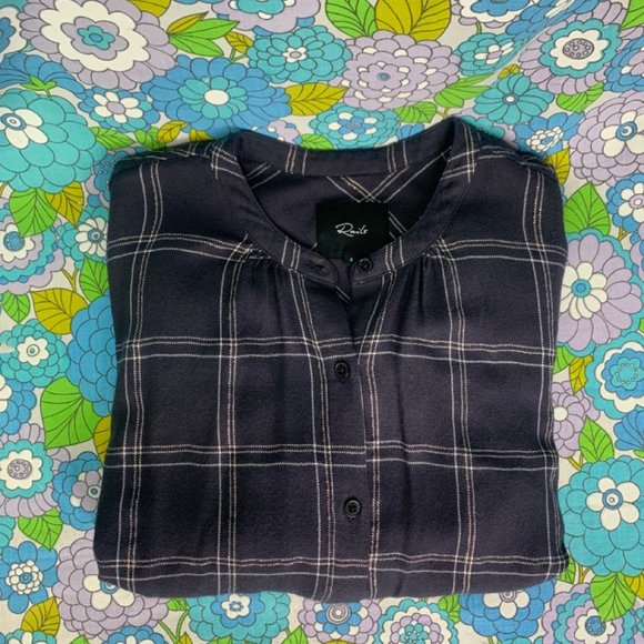 Rails Eloise Shirt with Metallic Grid Pattern Size:S - Picture 1 of 8